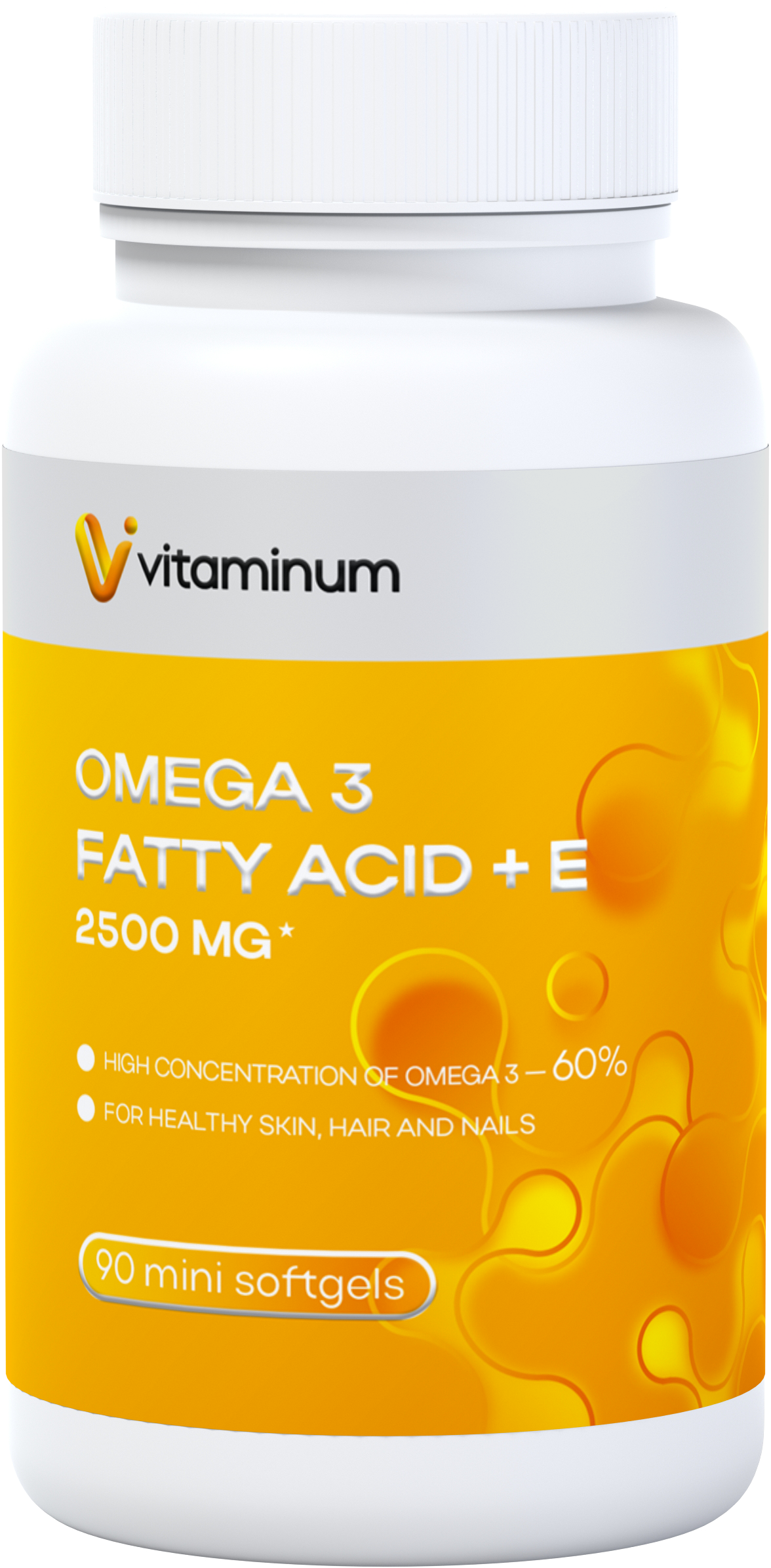  Vitaminum ОМЕГА 3 60% + витамин Е (2500 MG*) 90 капсул 700 мг   в Белгороде