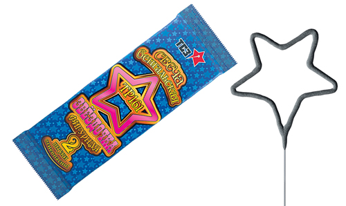  Бенгальские свечи фигурные 2 шт "Звездочка"  в Белгороде